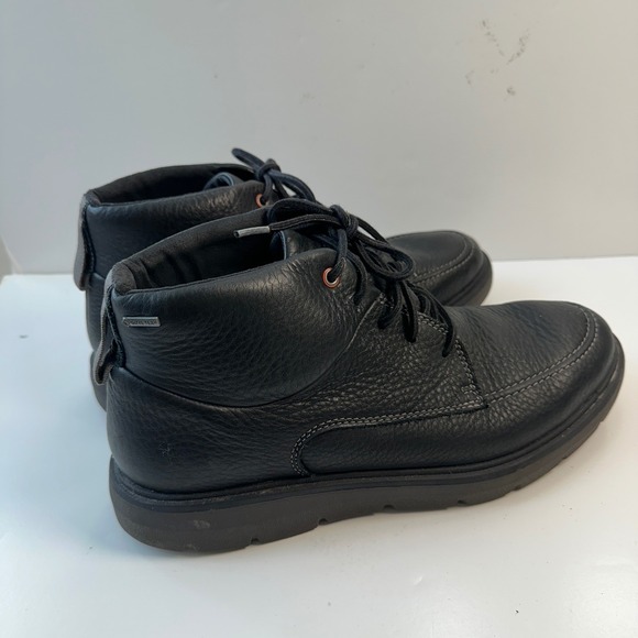 Clarks Gore-Tex Leather Ankle Boots Waterproof Lace Up Black Men\'s 11.5M main image 5